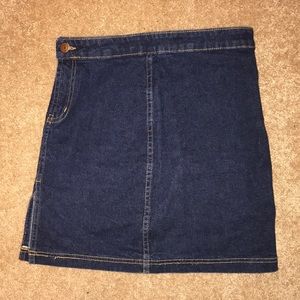 Denim high waisted skirt